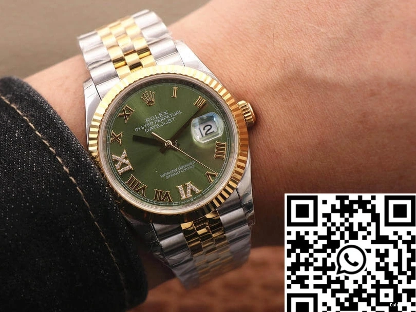 Olive M126233-0025 Dial EW Green Datejust Factory Rolex 0323